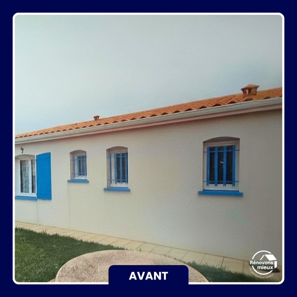 Maison plain pied Saint Georges de Didonne rénovation ITE avant