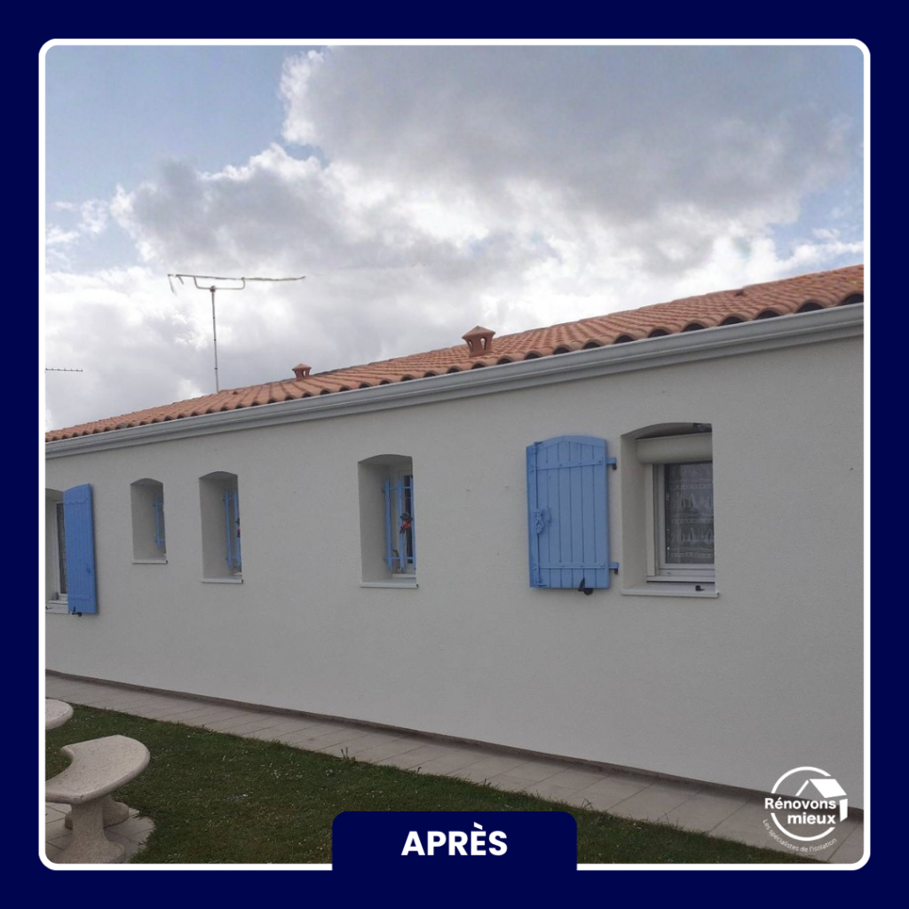 Maison plain pied Saint Georges de Didonne rénovation ITE après
